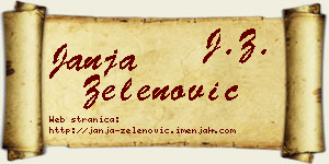 Janja Zelenović vizit kartica